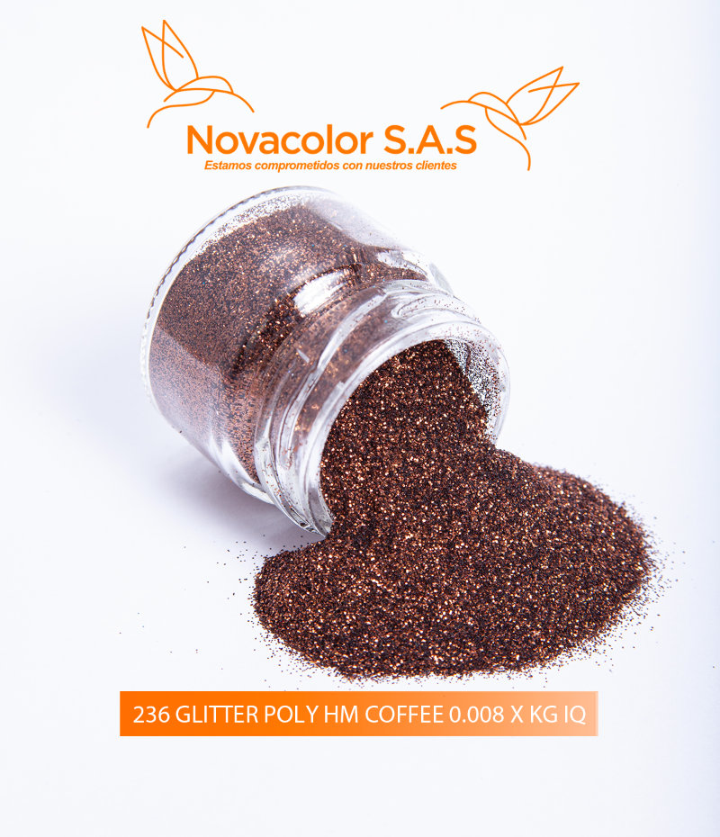 236 GLITTER POLY HM COFEE 0.008 X KG IQ
