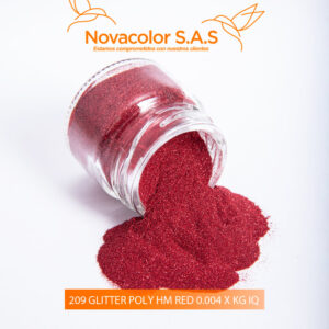 209 GLITTER POLY HM RED 0.004 X KG IQ