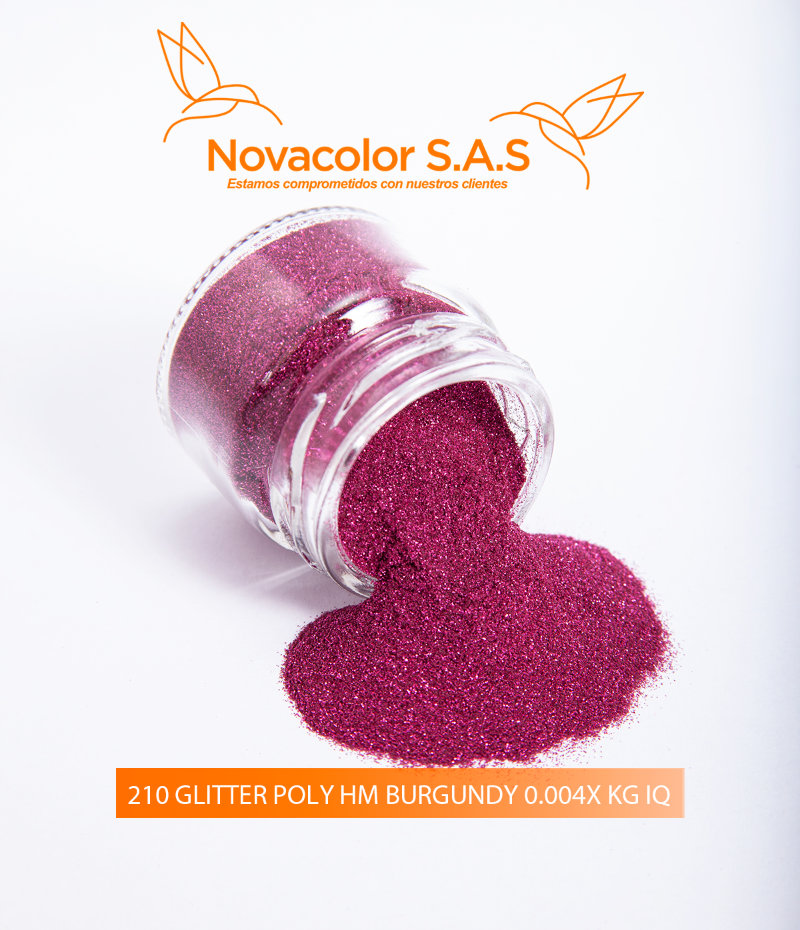 210 GLITTER POLY HM BURGUNDY 0 004X KG IQ