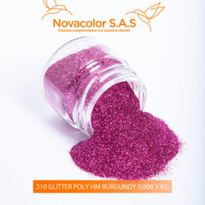 210 GLITTER POLY HM BURGUNDY 0.008 X KG