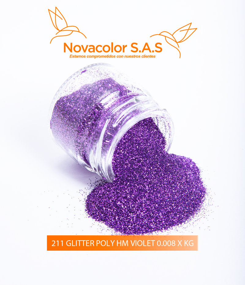 211 GLITTER POLY HM VIOLET 0.008 X KG