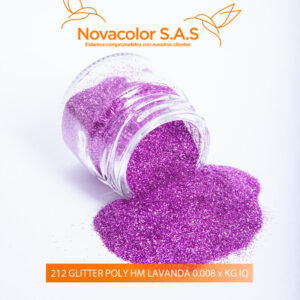 212 GLITTER POLY HM LAVANDA 0.008 x KG IQ