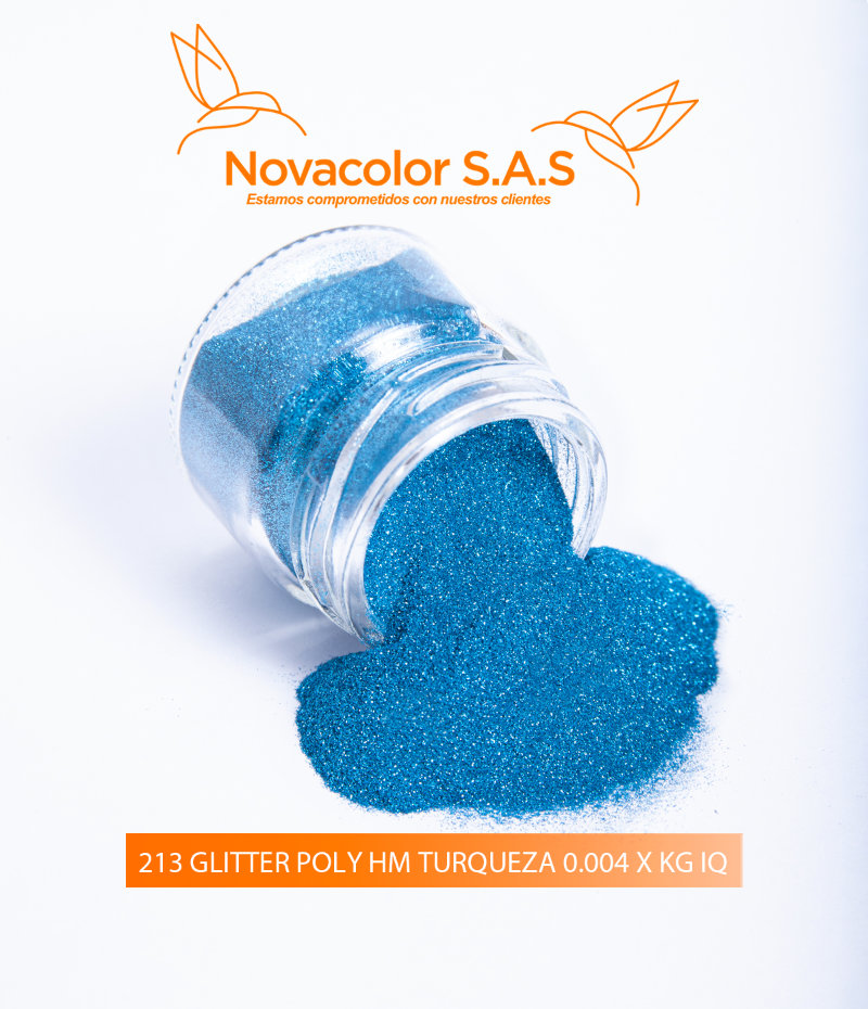 213 GLITTER POLY HM TURQUEZA 0.004 X KG IQ