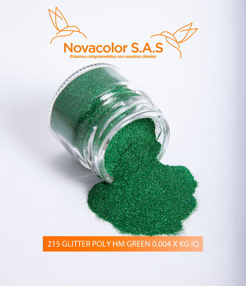 215 GLITTER POLY HM GREEN 0.004 X KG IQ