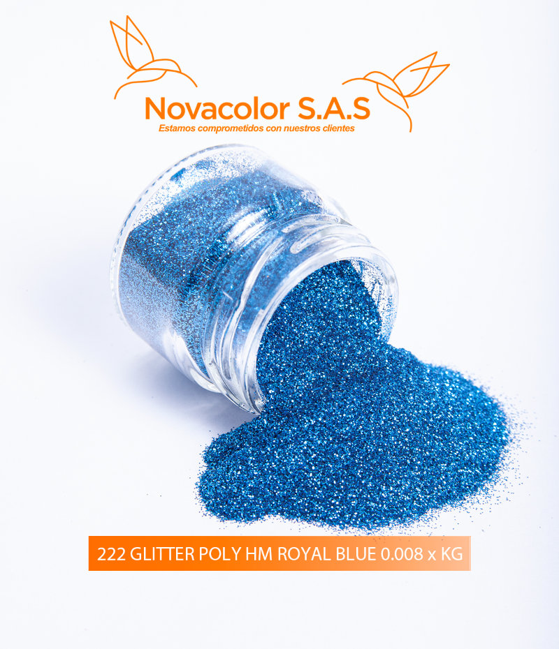222 GLITTER POLY HM ROYAL BLUE 0.008 x KG