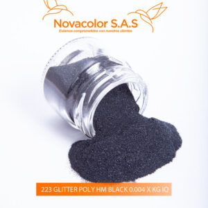 223 GLITTER POLY HM BLACK 0.004 X KG IQ