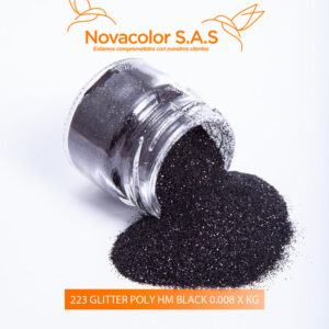 223 GLITTER POLY HM BLACK 0.008 X KG