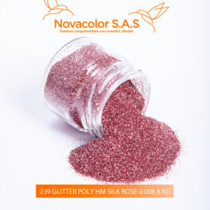 239 GLITTER POLY HM SILK ROSE 0,008 X KG