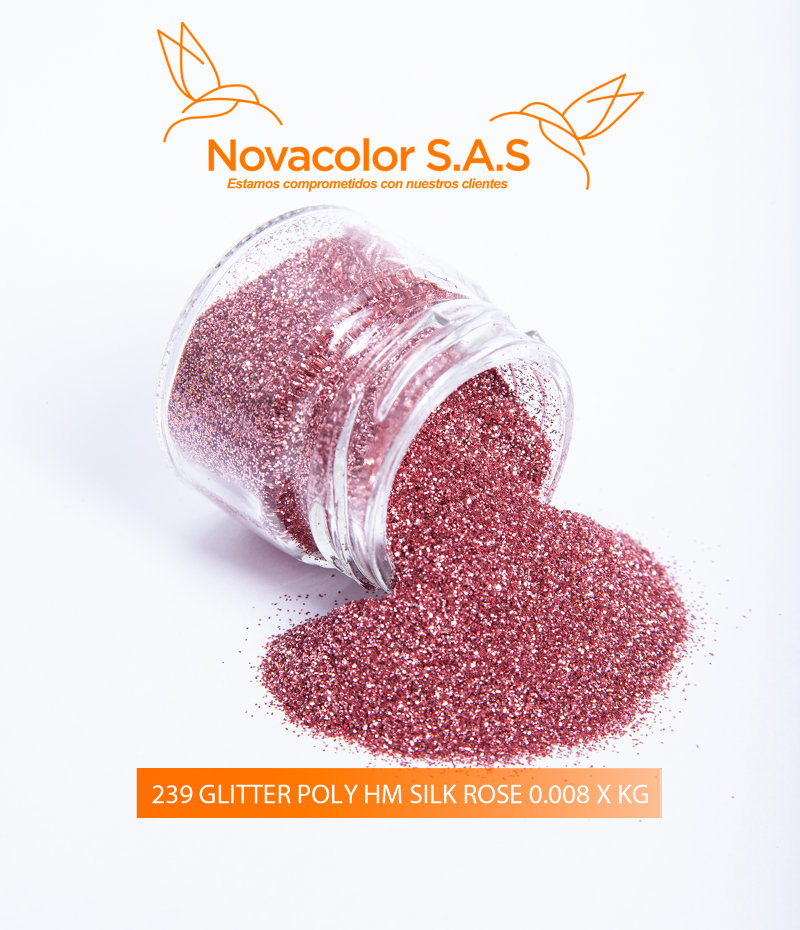 239 GLITTER POLY HM SILK ROSE 0,008 X KG