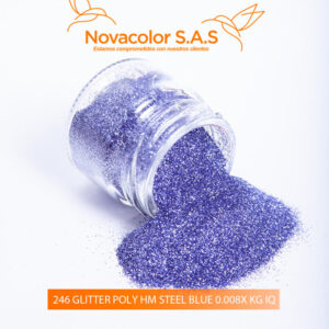 246 GLITTER POLY HM STEEL BLUE 0 008X KG IQ