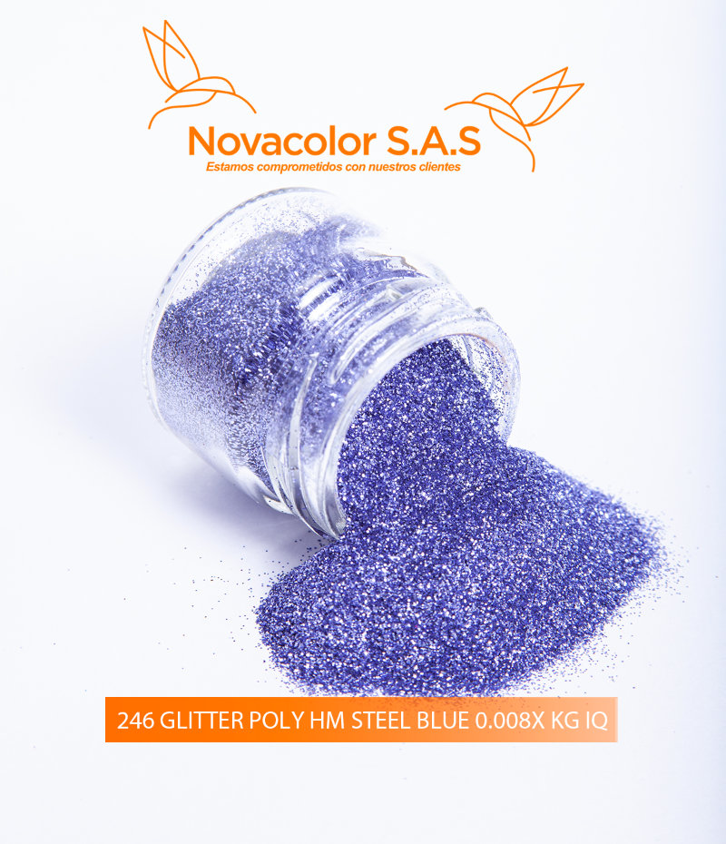 246 GLITTER POLY HM STEEL BLUE 0 008X KG IQ