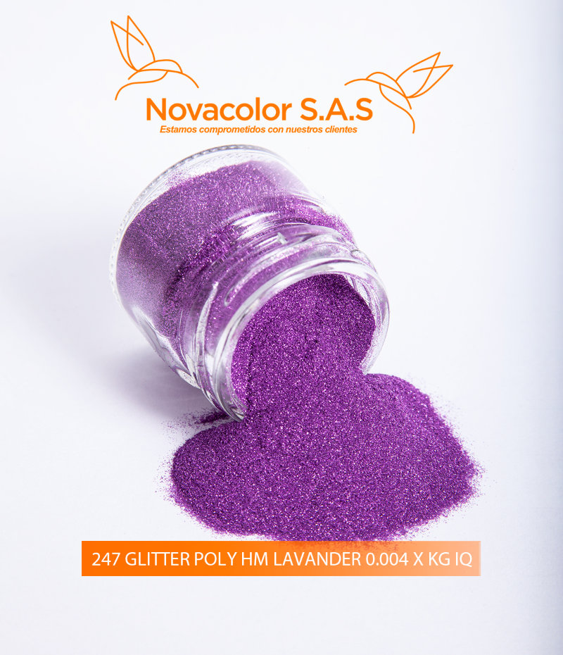 247 GLITTER POLY HM LAVANDER 0.004 X KG IQ