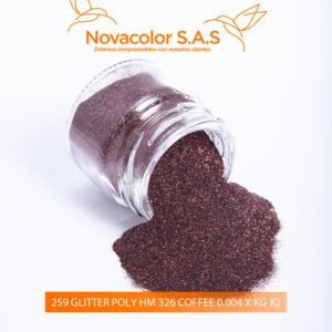 259 GLITTER POLY HM 326 COFFEE 0.004 X KG IQ