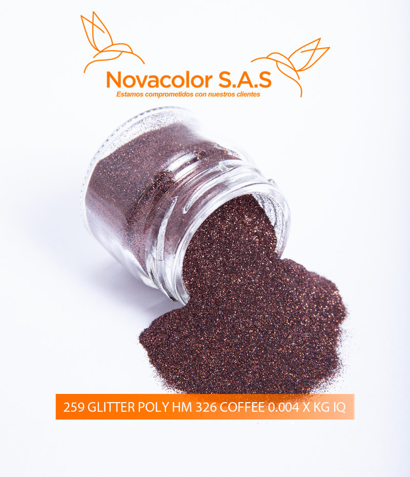259 GLITTER POLY HM 326 COFFEE 0.004 X KG IQ