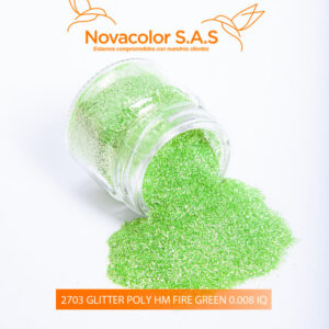 2703 GLITTER POLY HM FIRE GREEN 0.008 IQ