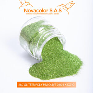 280 GLITTER POLY HM OLIVE 0.004 X KG IQ