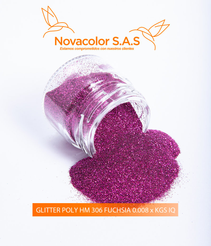 GLITTER POLY HM 306 FUCHSIA 0.008 x KGS IQ