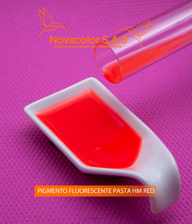 PIG. FLUORESCENTE PASTA HM RED