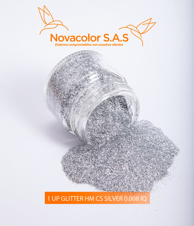 1 UP GLITTER HM CS SILVER 0.008 IQ